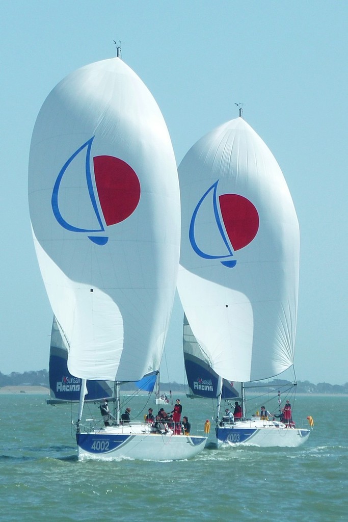 Oxford lead Cambridge PGB - Warsash Spring Series 2011 © Peter Bateson